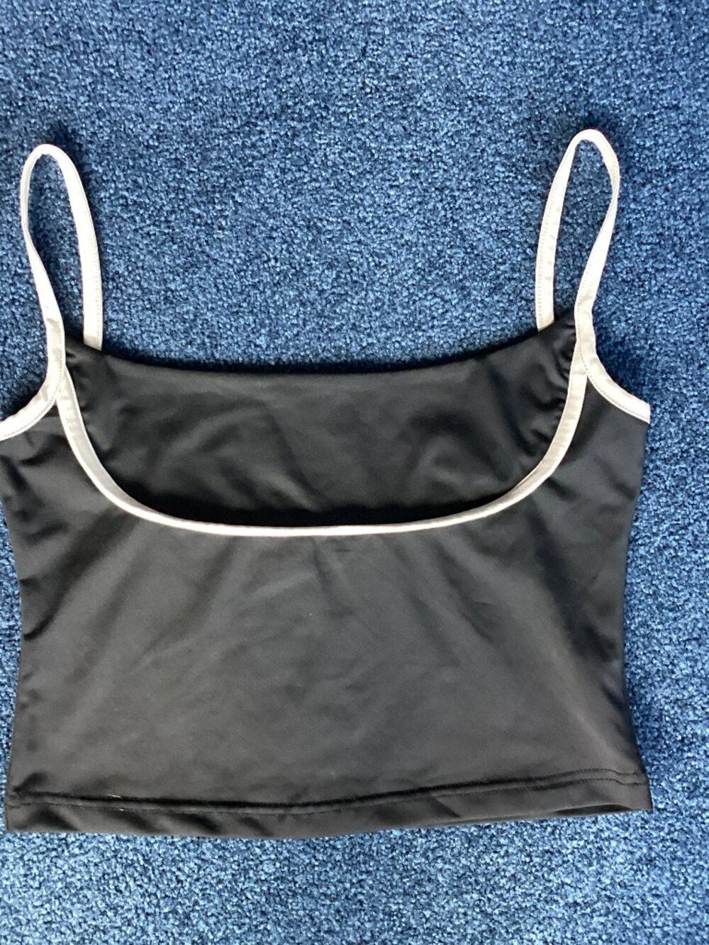 Calypso Black With Cream Trim Tank Top - Small